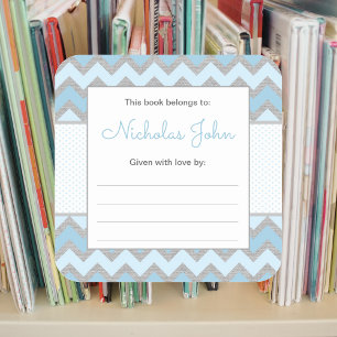 Bleu baby shower autocollant