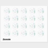 Bleu Ballons Baby shower Classic rond Sticker (Feuille)