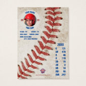 Bleu Bande Baseball - Statistiques Personnalisées (Dos)