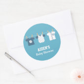 Bleu Baseball Bébé Garçon Douche Étiquettes (Enveloppe)