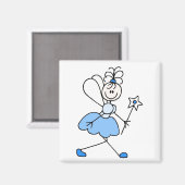 Bleu bâton Figure Angel aimant (Recto/Verso)