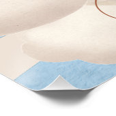 Bleu Bear Balloon Bébé Livres et Cadeaux Poster (Coin)