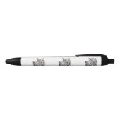 Bleu Beau stylo tigre blanc (Haut)