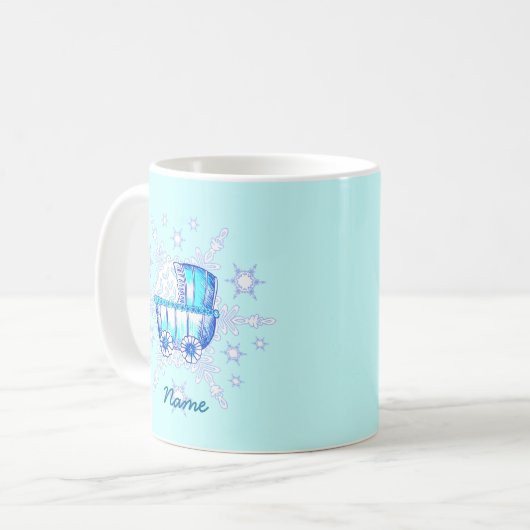 Bleu Bébé buggy mug (Devant gauche)