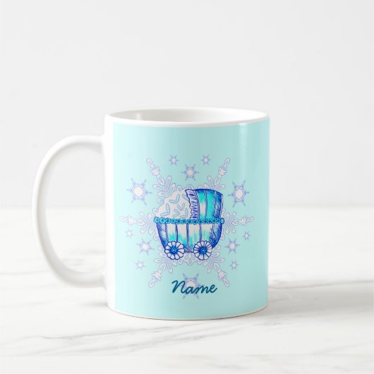 Bleu Bébé buggy mug (Gauche)