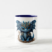 Bleu Bébé Dragon tasse bicolore (Centre)