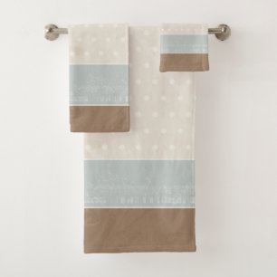 Bleu Beige Brown Pois doux Arrière - plan rétro