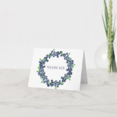 Bleu Berry Baby shower doux Merci (Devant)