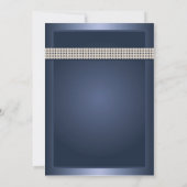 Bleu Bêtu Papillon Mariage Invitations (Dos)