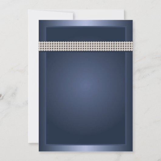 Bleu Bêtu Papillon Mariage Invitations (Dos)