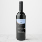 Bleu Black Wavy Rose Gold avec Logo Étiquettes de  (Devant)