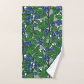 Bleu blanc (Serviette à main)