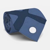 Bleu blanc à deux tons Cravate masculin (Roulé)