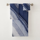 Bleu blanc Agate Marbre (En situation)