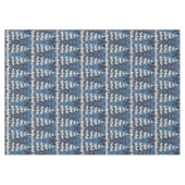 Bleu Blanc Arbre de Noël Nappes de vacances (Devant (Horizontal))