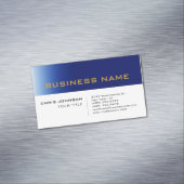 Bleu blanc Carte de visite professionnel contempor (In Situ)