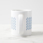 Bleu blanc Chevron Motif Mug (Dos)