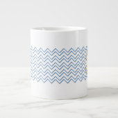 Bleu blanc Chevron Motif Mug (Devant)