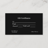 bleu blanc classique certificat cadeau cert (Dos)