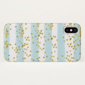 Bleu, Blanc Coque-Mate à peine Il iPhone X Coque (Dos (Horizontal))