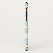 Bleu, Blanc Coque-Mate à peine Il iPhone X Coque (Dos/Gauche)