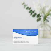 Bleu Blanc Courbé, Carte de visite professionnel (Debout devant)