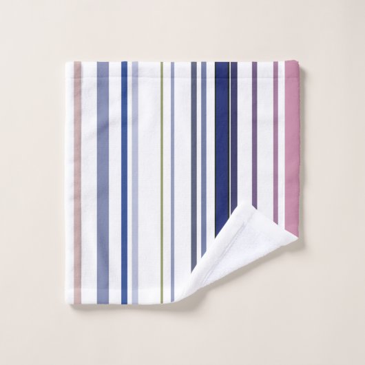 Bleu blanc de la plage (Gant de toilette)