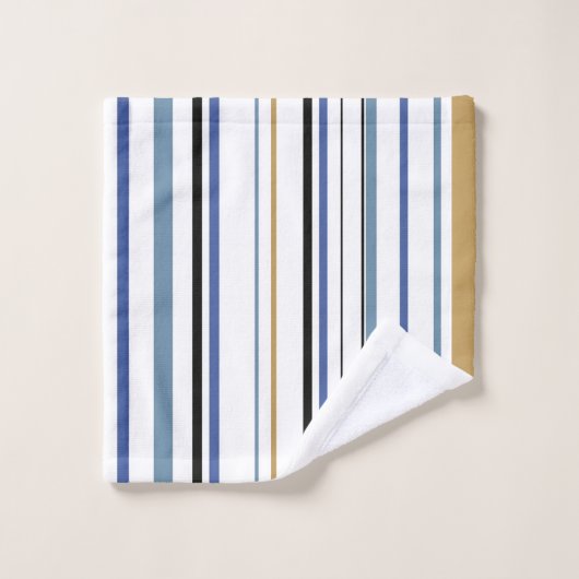 Bleu blanc de la plage (Gant de toilette)