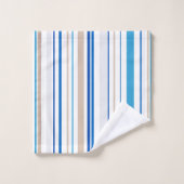 Bleu blanc de la plage (Gant de toilette)