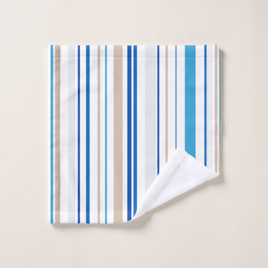 Bleu blanc de la plage (Gant de toilette)