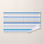 Bleu blanc de la plage (Serviette à main)