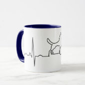 Bleu blanc de la tasse 11oz de chien par Zazz_it (Devant gauche)