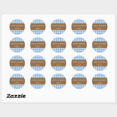 bleu blanc en vichy cuisine maison étiquette phoqu (Feuille)