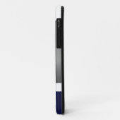 Bleu blanc et argent Comtemporary Iphone 5 Coque (Dos/Gauche)