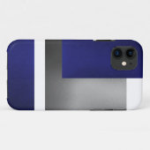 Bleu blanc et argent Comtemporary Iphone 5 Coque (Dos (Horizontal))