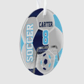 Bleu, Blanc et Bleu foncé Personnaliser ⚽ Football (devant)