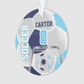 Bleu, Blanc et Bleu foncé Personnaliser ⚽ Football (devant)