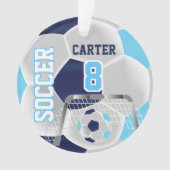 Bleu, Blanc et Bleu foncé Personnaliser ⚽ Football (devant)