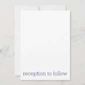 Bleu Blanc Et Marine Invitations De Mariage Modern (Dos)