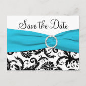 Bleu, Blanc et Noir Carte Postale de rappel de dat (Devant)