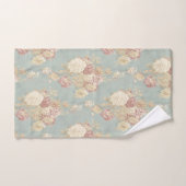 Bleu Blanc et Rose Floral Shabby Chic (Serviette à main)