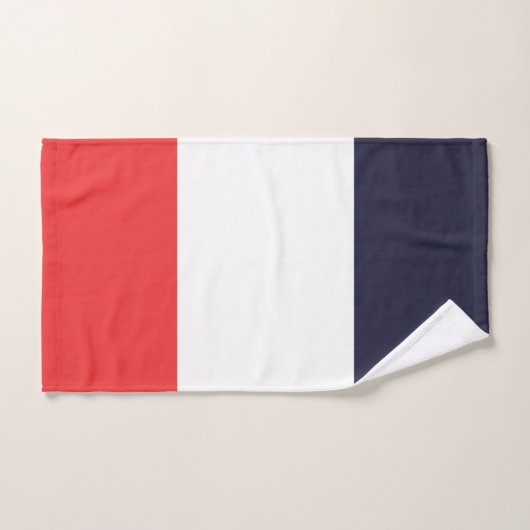Bleu blanc et rouge rayé (Serviette à main)