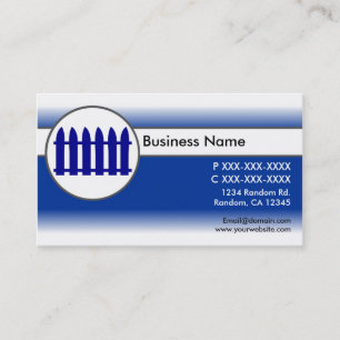 Bleu blanc fade cartes de visite de clôture