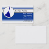 Bleu blanc fade plumes duvet cartes de visite (Devant / Derrière)