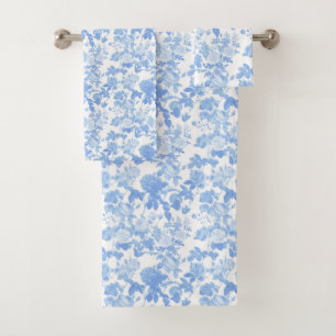 Bleu Blanc Fleurs Roses Chinoiserie Française
