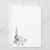 Bleu Blanc Floral Arch nuptiale Douche Invitation (Dos)