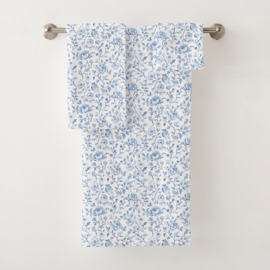 Bleu Blanc Floral Romantique (En situation)