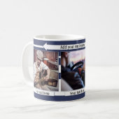 Bleu Blanc Frappe Sa Mug Photo (Devant gauche)