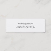 Bleu blanc mince Carte de visite standard (Dos)