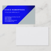 Bleu Blanc Moderne Simple Carte de visite simple (Devant / Derrière)